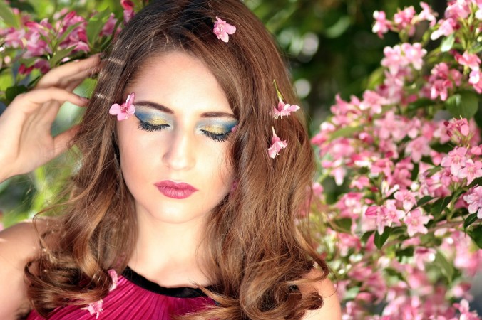 woman with bold makeup