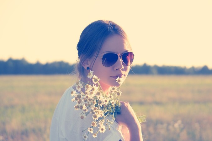 woman with glasses